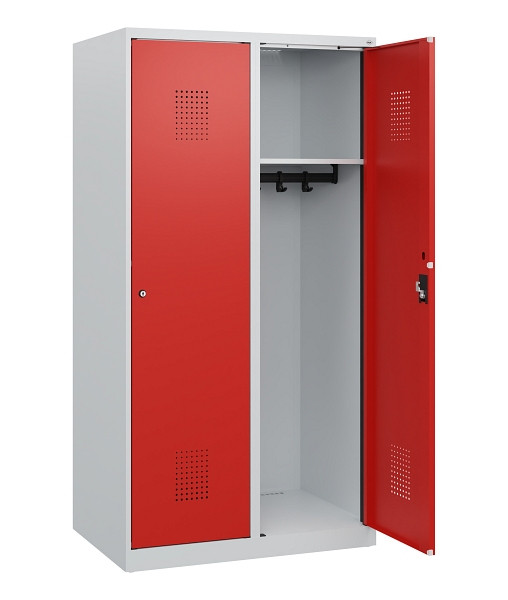 C+P Spind Evolo PLUS, 2 Abteile, 1530x800x500mm, 7035/3020, Zylinderschloss, 0490005-22 S10028