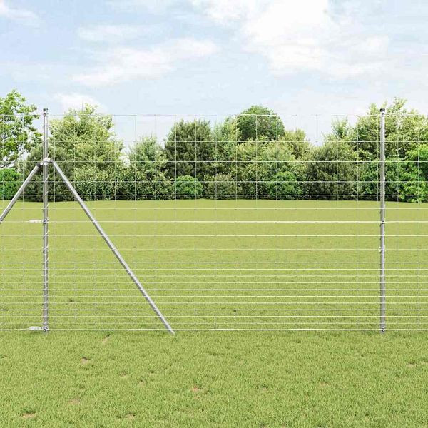 vidaXL Wildzaun Grau 1,6 x 10 m Stahl, 42005797, 8721158881038