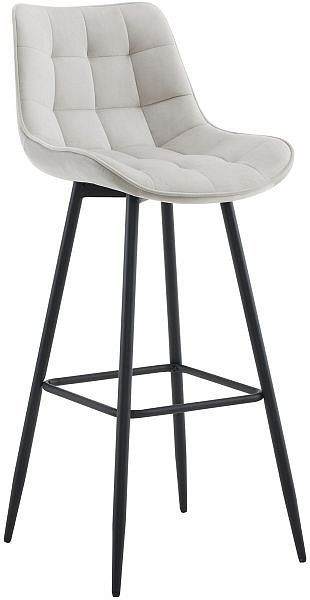 CLP Barhocker Dartford Samt, grau, 324335, 4255716323844