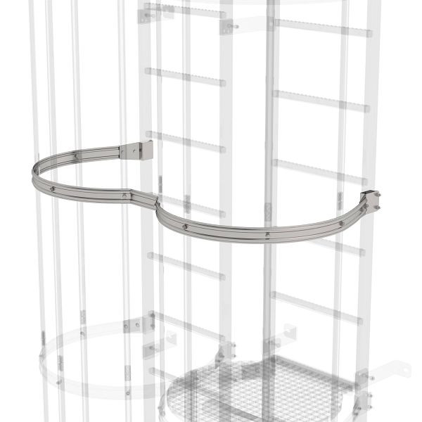 Munk Günzburger Steigtechnik Rückenschutzbügel versetzte Ausführung Edelstahl, 068963