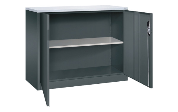 C+P Büroschrank Acurado, H1000xB1200xT500mm, 7016/7016, 9486-1200 S10446