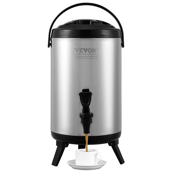 VEVOR Heiß- und Kalt7,6 L, Edelstahl mit Zapfen & Tragegriff für Kaffee, Wasser, Saft Isolierkanne für Cafés, Bars, YLHLQQYX10L0ZNM43V0