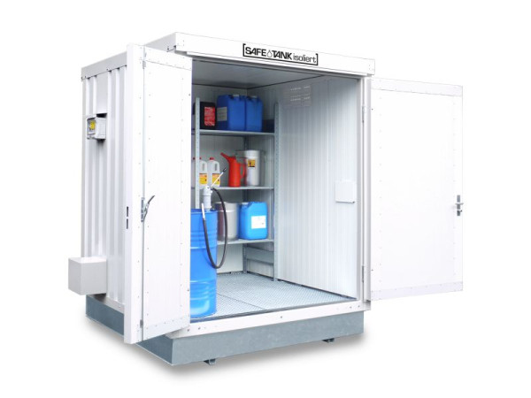 SÄBU SAFE Tank STI 400 KTC / ALG, isolie (Außenaufstellung), komplett montiert, Kunststoffbeschichtet RAL 9002, 2.400 x 2.170 x 2.650 mm, F8850760201