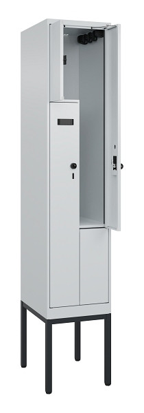 C+P Z-Spind Evolo PLUS, Gestell, 2 Fächer, 2120x400x500mm, 7035/7035, Drehriegel, 0490337-122 S10008