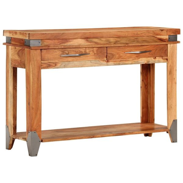 vidaXL Konsolentisch 110x34x74 cm Massivholz Akazie, 338469