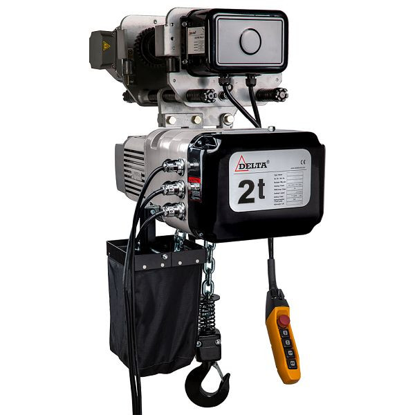 DELTA Elektrischer Kettenzug Typ DTS mit elektrischem Fahrwerk 400V, 5,3m/min 1-Strang, 2t mit 10m Hubhöhe, SG.0.DTD.02101.10