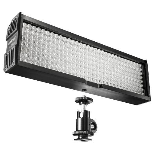 Walimex pro LED Foto Video Leuchte 256 Daylight, Netzteil, Kugelkopf, 2x Diffusorscheibe, Akku, Ladegerät, KFZ-Ladekabel, 1017606