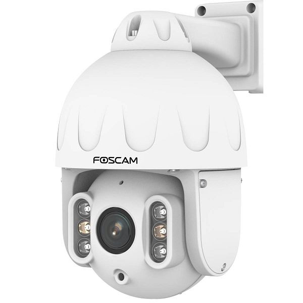 FOSCAM SD8EP hochauflösende 8 MP PoE PTZ Dome Überwachungskamera mit 4-fach optischem Zoom und intelligenter Personen- und Fahrzeugerkennung, fss8ew