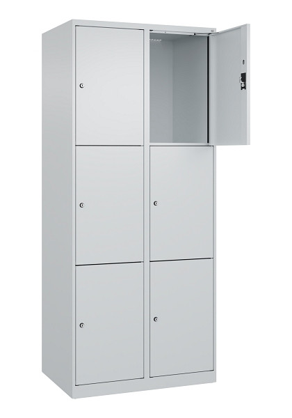 C+P Schließfachschrank Evolo PLUS, 6 Fächer, 1850x800x500mm, 7035/7035, 049000-223 S10013