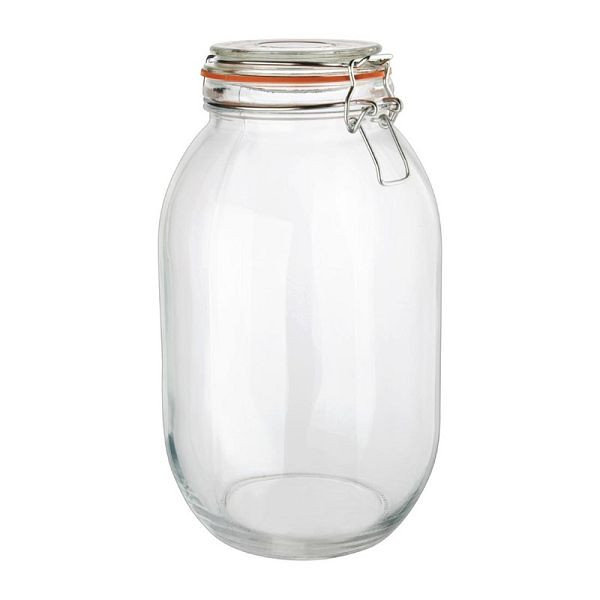 Vogue Einmachglas 1,5L, mit Gummiring und Metallclipp, um einen luftdichten Verschluss zu gewährleisten, P493