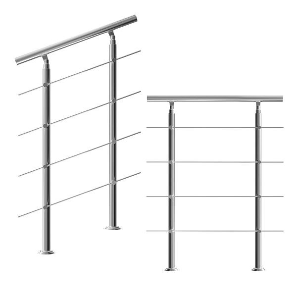 monzana Treppengeländer Edelstahl 80cm 4 Streben, 108613