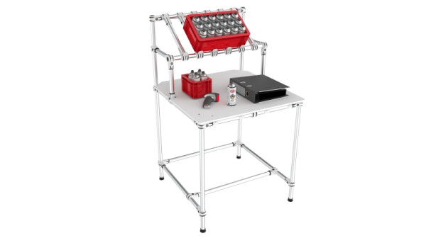 TRILOGIQ Kleiner Arbeitstisch, 800 x 800 x 1320 mm, 20993-01