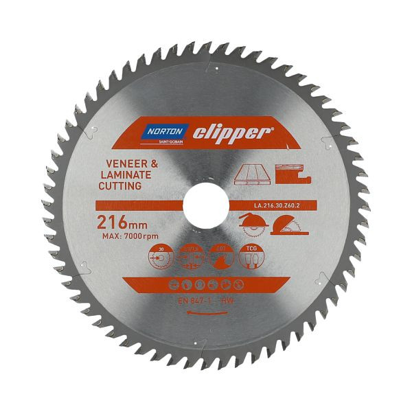 Norton Clipper Sägeblatt PRO LAMINATE 250x2,8/2,0x30 Z60 Blade 250x2.8mm /2x30m, 70184608145