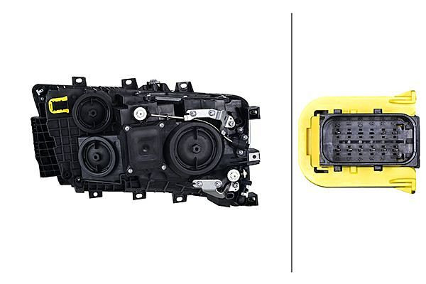HELLA Halogen-Hauptscheinwerfer, für u.a. Scania L,P,G,R,S, für Rechtsverkehr, links, 1EH 011 804-051