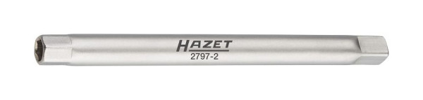 Hazet Stoßfänger Rohr-Steckschlüssel, Vierkant hohl 6,3 mm (1/4 Zoll), Außen-Sechskant Profil, 8 mm, 2797-2