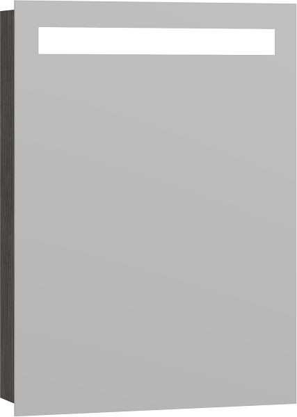 Scanbad Multo Global Spiegelschrank mit Licht, 1 Tür 70x50 cm L Pine grau, Steckdose E, S435-117