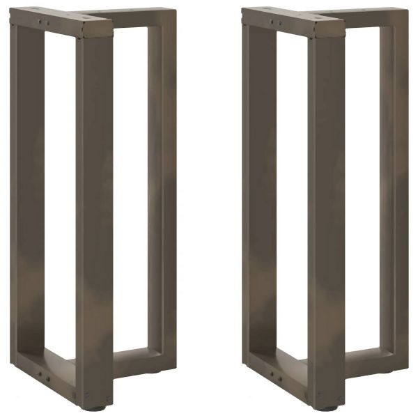 vidaXL Bartischbeine T-Form 2 Stück Naturstahl 50x35x(90-91) cm Stahl, 4013079