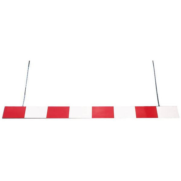Stein HGS Höhenbegrenzer, einteilig 150mm aus Aluminium, Folie Typ 1, Länge: 2,5m, einseitige Beklebung, rot/weiß, 10369-01