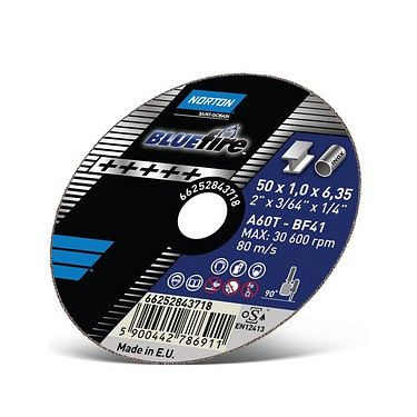 Norton Blue Fire Schruppscheiben für Metall/ Inox, Durchmesser: 63 mm, VE: 10 Stück, 66252828249