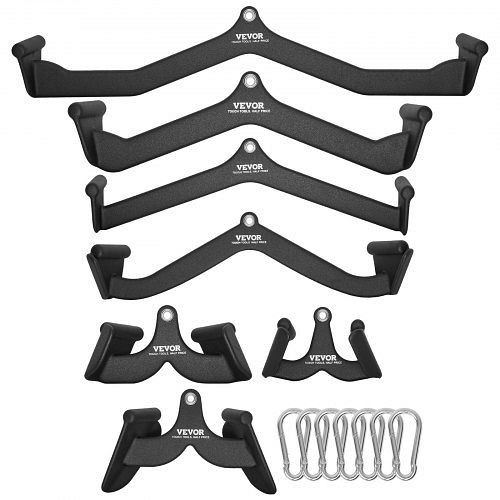 VEVOR Latzug-Aufsätze 7er-Set: Rudergerät, T-Stange, V-Stange, Trizeps-Stange, gummibeschichteter Griff für Heim-Fitnessstudio, JSPJVXXLGJJKXZX8UV0