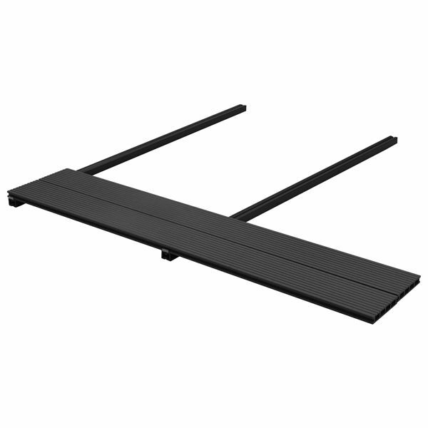 vidaXL Terrassendiele 48-teilig Schwarz WPC, 3444730, 8721451777472