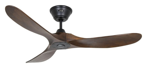 CasaFan Deckenventilator Eco Genuino 122 Lack matt schwarz-Massivholz Nussbaum gebeizt, 312217