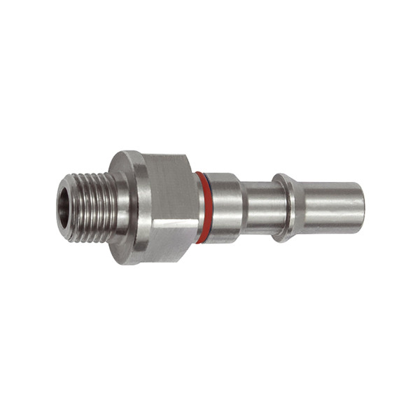 Riegler Unverwechselbarer Nippel NW 6, ISO 6150 C, G 1/8 AG, rot, 141854