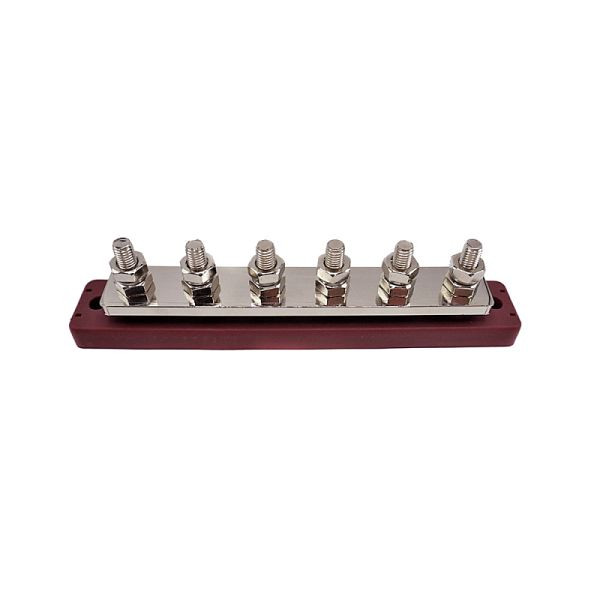 WATTSTUNDE Sammelschiene Busbar 6xM8 300A / 70V rot, 905-10033
