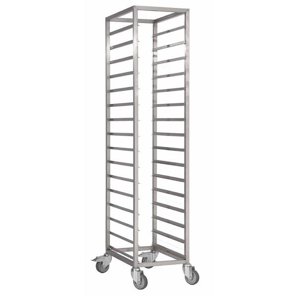 Gastro M Regalwagen 60 x 40cm 18 Etagen, Edelstahl, 4 Rollen, DS459