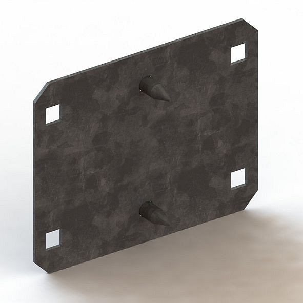 Meta CLIP Anschlussblech doppelt, verzinkt, mit eingepressten, 2007507