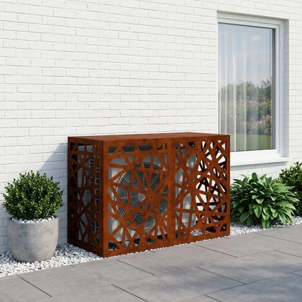 vidaXL Klimaanlagenabdeckung Rostoptik 90 x 40 x 60 cm Wetterfeststahl, 8014156