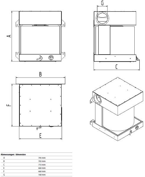 ELMAG WallMaster nachrüstbare Filtereinheit (Type 65750), Wandmontiertes Filtersystem für den Anschluss (2x NW 160 mm), 58658