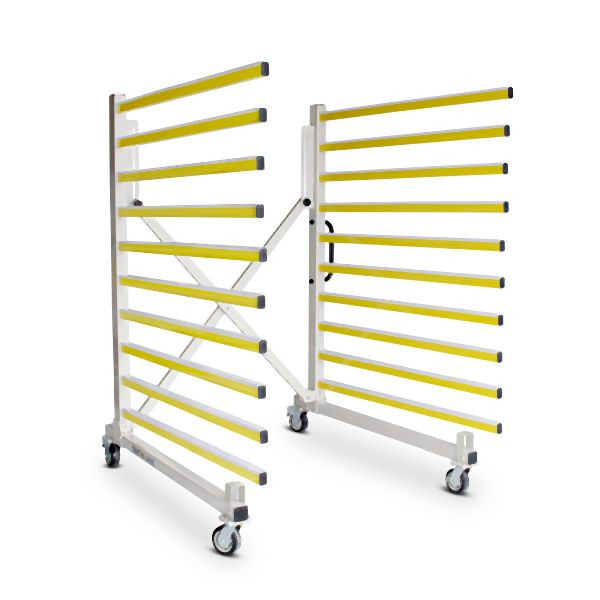 BAMATO mobiler Tragarmwagen, 10 Fächer mit 120 mm Zwischenabstand, MTW-1400