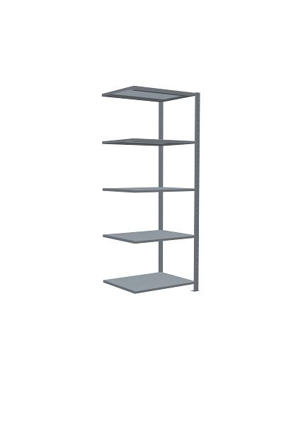Schulte Anbauregal, Steckregal MULTIplus150, 2000 x 750 x 600 mm, 5 Fachböden, Kreuzstrebe, verzinkt, 12765-75