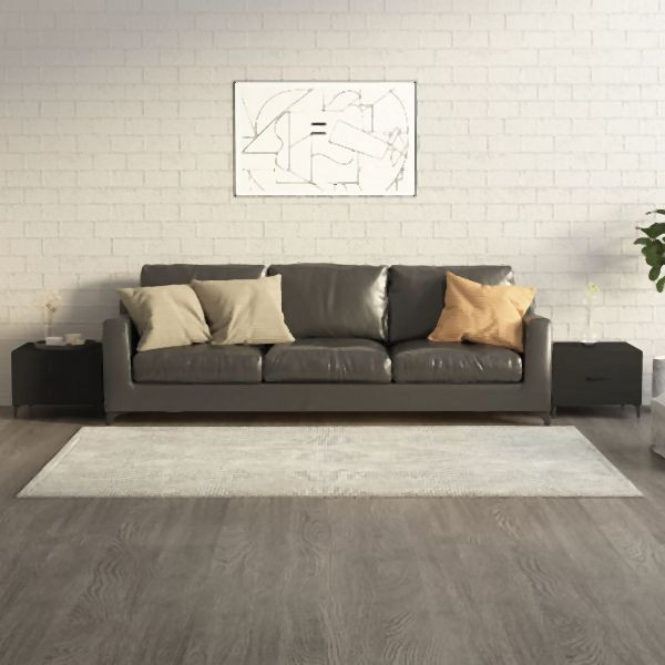 vidaXL Couchtische mit Metallbeinen 2 Stk. Schwarz 50x50x40 cm, 812729
