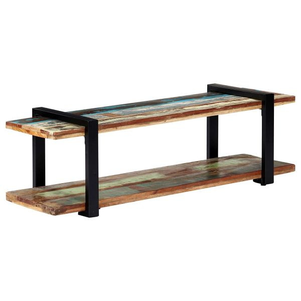 vidaXL TV-Schrank 130x40x40 cm Altholz Massiv, Eisen, 247884