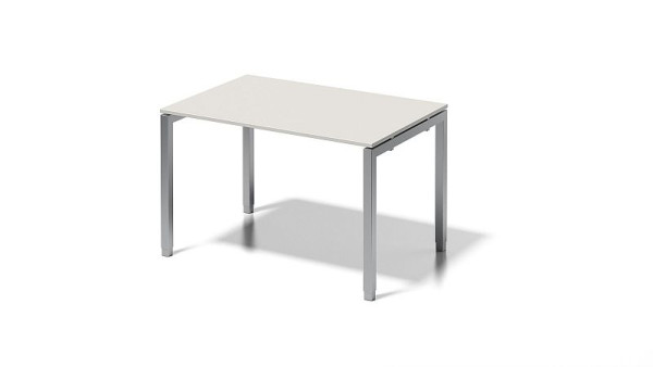 Bisley Cito Schreibtisch, 650-850 mm höheneinstellbares U-Gestell, H 19 x B 1200 x T 800 mm, grauweiß/silber, DUH1208GW355