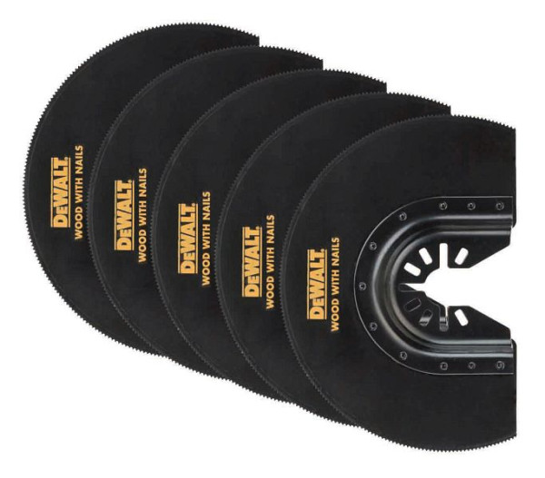 DeWalt Multi-Tool Sägeblatt Segment 100mm, VE: 5 Stück, DT20729-QZ