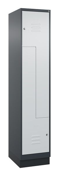 C+P Z-Spind Classic PLUS, C Z-Spind, Classic PLUS, Sockel, 2 Abteile, 1950x400x500mm, 7016/7035, Zylinderschlösser, 080023-122 S10028