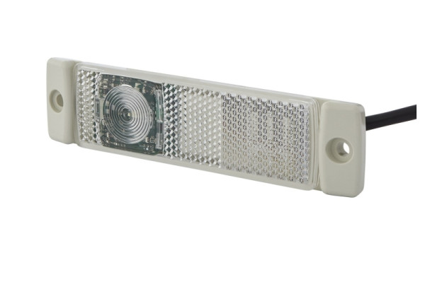 HELLA Positionsleuchte, LED, 24V /Schraubanschluss, ECE/ADR/GGVS, Lichtscheibenfarbe: glasklar, vorne, 2PG 008 645-917