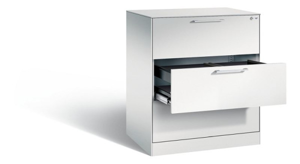 C+P Hängeregistraturschrank Asisto, H1010xB800xT600mm, Farbe: Lichtgrau, Bügelgriff, 146243-312 S10009