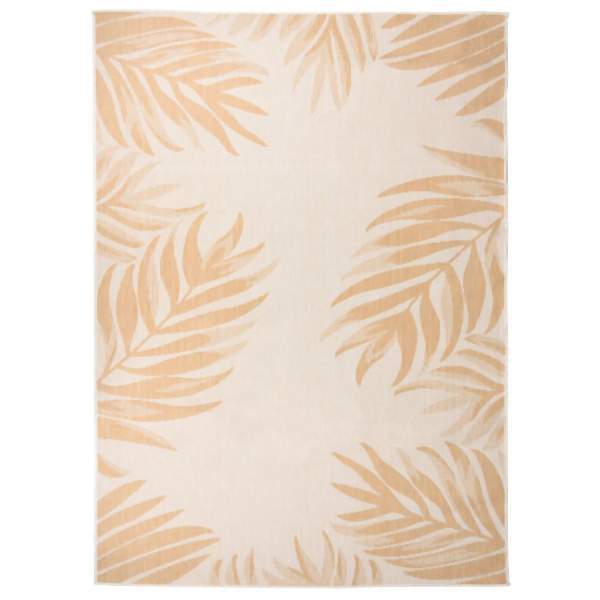 vidaXL Outdoor-Teppich Flachgewebe 200x280 cm Blattmuster, UV-beständig, 340861