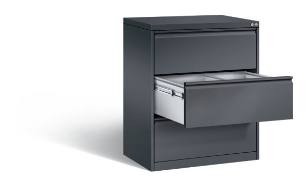 C+P Hängeregistraturschrank Acurado, H1045xB787xT590mm, Farbe: Schwarzgrau, Griffleiste, 12923-312 S10000