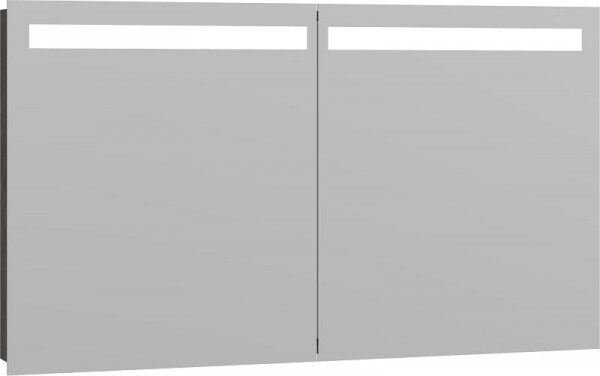 Scanbad Multo Global Spiegelschrank mit Licht, 2 Türen 70x120 cm Pine grau, Steckdose E, S432-117