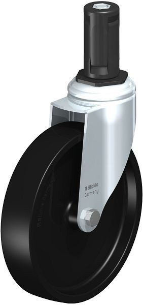 Blickle LKRA-POA 150G-11-ER14 Apparate-Lenkrolle mit Expander, Polyamid, Schwarz, 849082