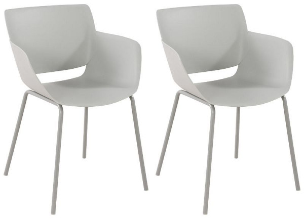 CLP 2er Set Stuhl Alpena, hellgrau, 326802, 4255716366681