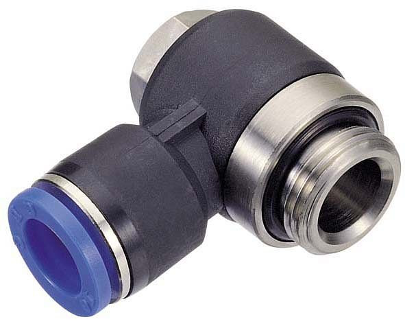 timmer B-WSH-12-1/2-KU, Winkel-Schwenkverschraubung zylindrisch aus Kunststoff, Schlauch-Ø: 12 mm, Gewinde: 1/2", VE: 5 Stück, 03180304