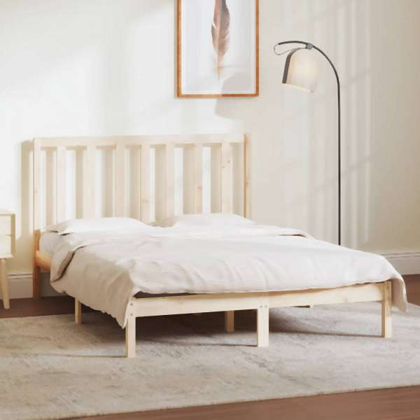 vidaXL Massivholzbett Kiefer 140x190 cm, 3106618, 8720287054023