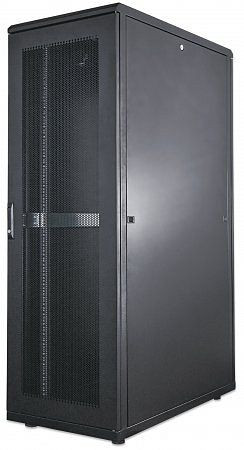 INTELLINET 19" Serverschrank, 36 HE, 1766 (H) x 600 (B) x 1000 (T) mm, Schutzklasse IP20, Flatpack, schwarz, 713252