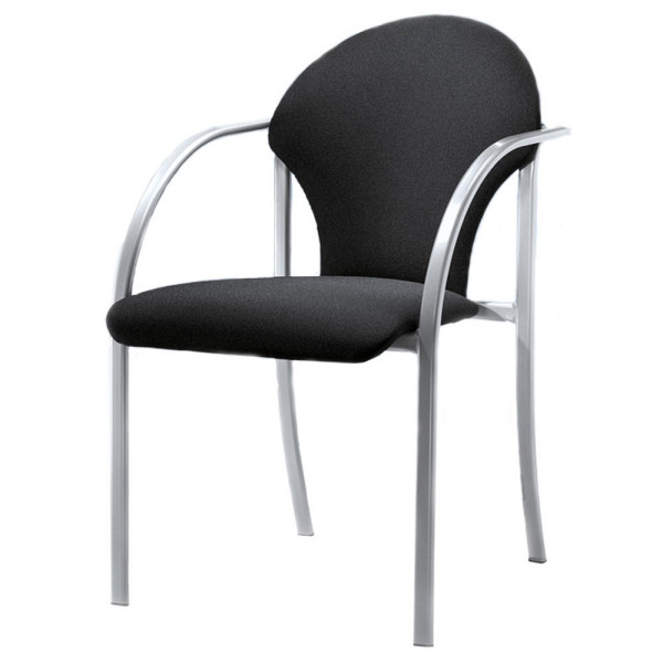 Deskin Besucherstuhl PIENO, Schwarz, 530 x 490 x 835 mm, 236315